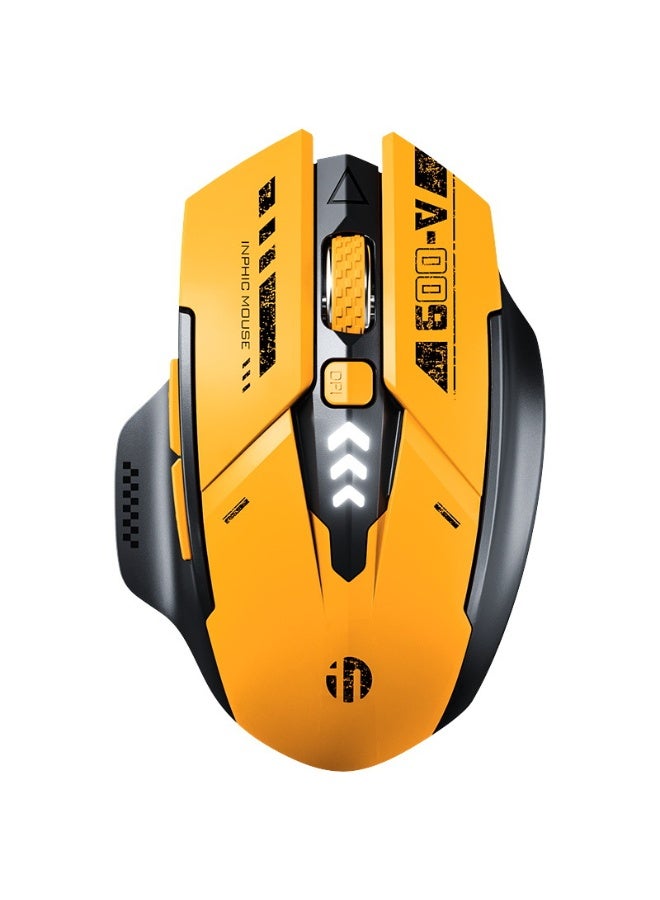 INPHIC A9 Explorer Bluetooth Mouse, Dual-Mode Bluetooth 5.0/2.4G wireless Mouse rechargeable, 2400 DPI, RGB breathing light, visible battery indicator, cordless mouse for Laptop/PC/Computer - Image 1