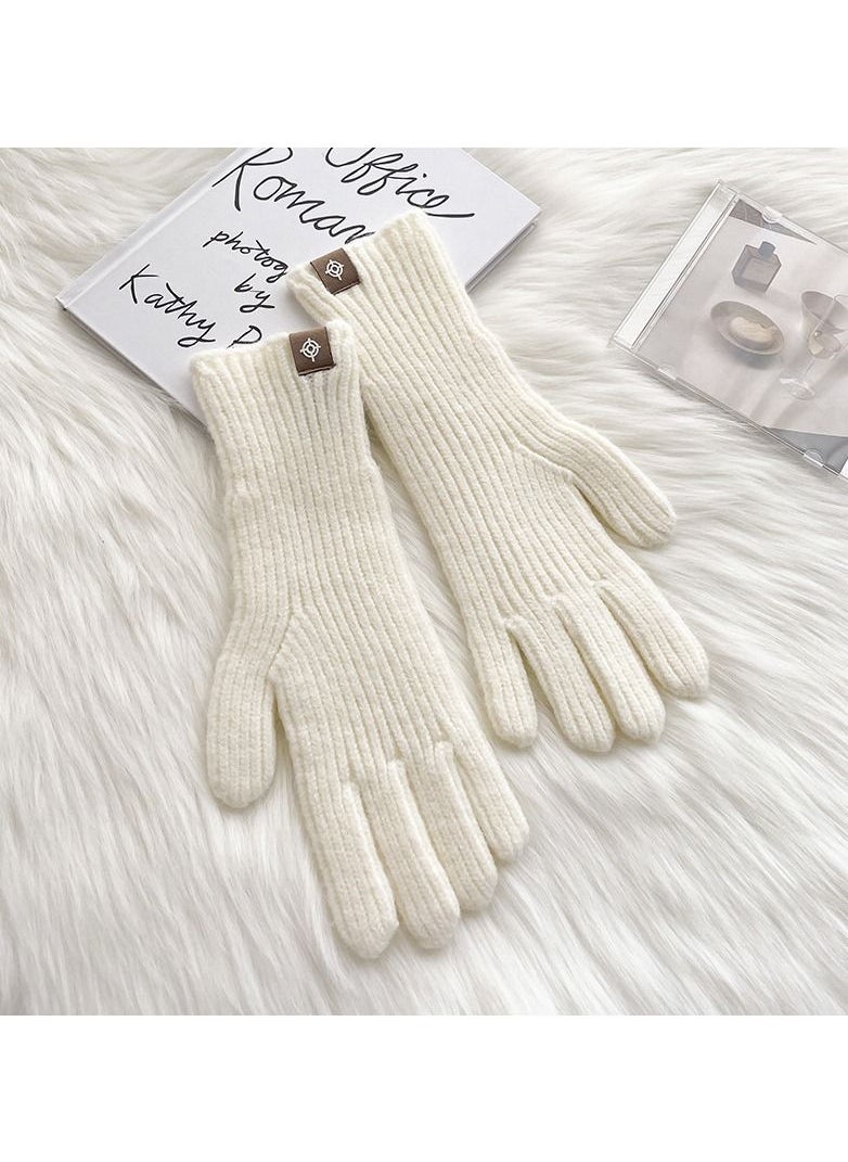 Loquat Solid Knit Gloves 