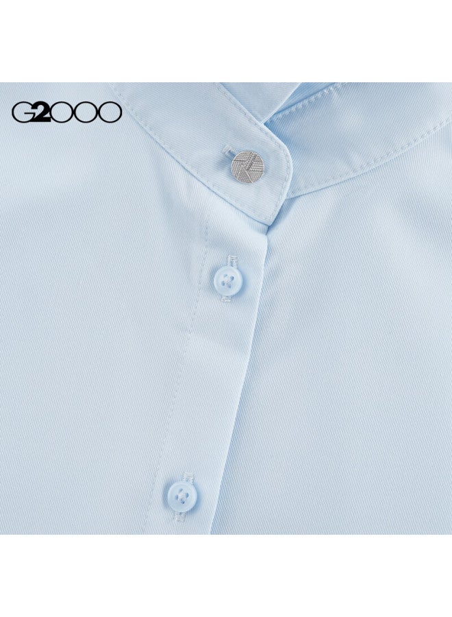 G2000 Modal Elastic/Comfortable Skin-Friendly Women'S Spring/Summer Long Sleeve Shirt Ice Blue 38 - Image 3