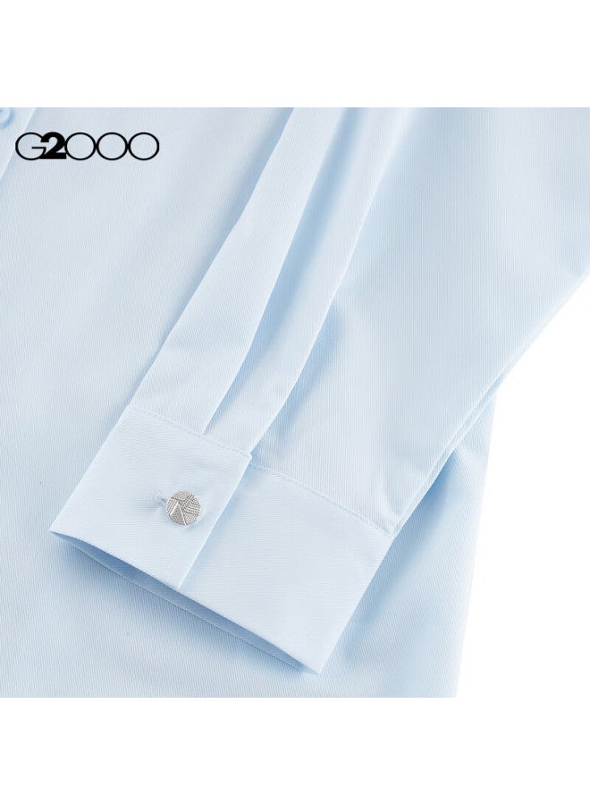 G2000 Modal Elastic/Comfortable Skin-Friendly Women'S Spring/Summer Long Sleeve Shirt Ice Blue 38 - Image 5