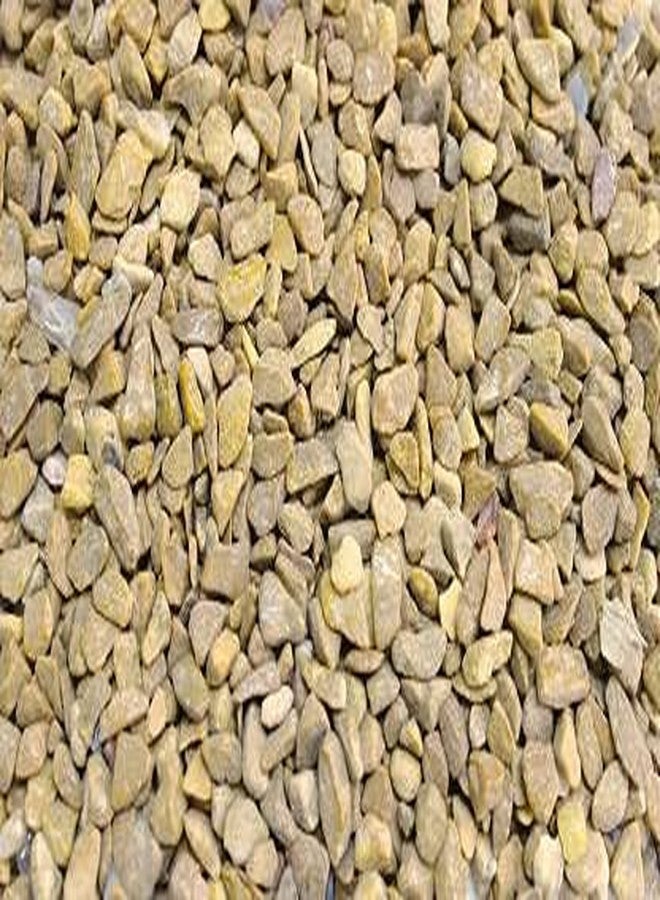 Samariya Decorative Stones Marble Yellow Chips for Aquarium Garden Indoor & Outdoor Decoration Pebble Stone (0.5 KG)