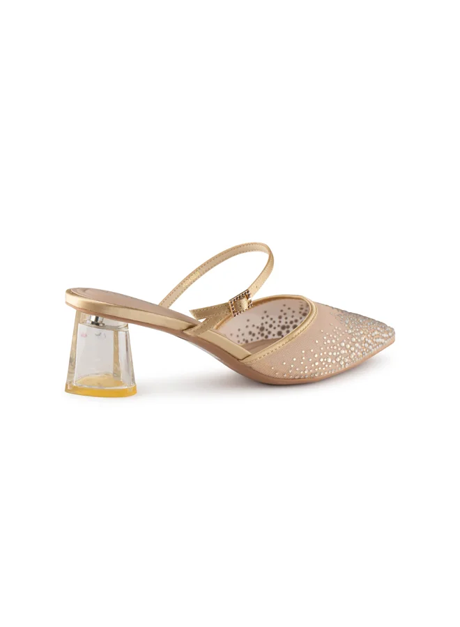 Vincci Women Pointed Toe Mid Heel Sandals