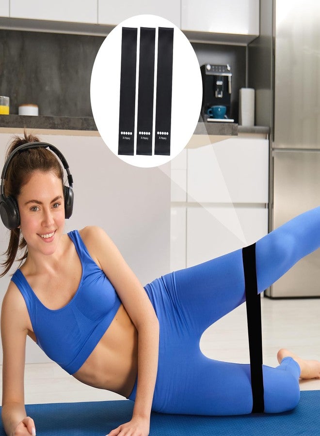 KFHENSOMR Ring Resistance Bands X-Heavy Heavy Duty Resistance Ring Total Body Fitness Exercise Bands Must Have for Working Out Fitness Leg Strength Training Yoga Men and Women Black 3 Pieces - Image 5