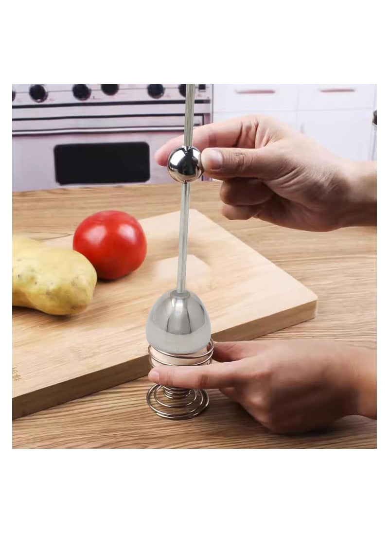 Egg Topper Egg Shell Opener Stainless Steel Egg Cracker Tool  for Soft or Hard Boiled Egg Egg Separator Egg Shell Remover for Hard Raw Boiled Eggs Easily Cut the Top of Soft-Boiled Eggs - Image 2
