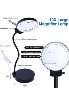 KASTWAVE Magnifying Glass with Light and Stand 10X 20X Magnifying Desk Lamp with Brightness Stepless Dimmable  - Image 3