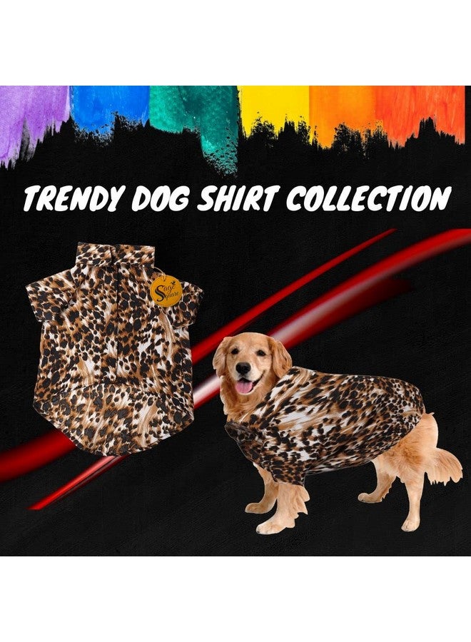 Sage Square Funky Soft Material Dog Shirt | Cool/Funky Print Pet | Soft Light Weight | Comfortable & Breathable Dog Clothing | Trendy Vest Outfit (Medium - 18 Inch) (Leopard Print) - Image 2