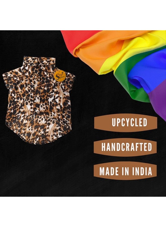 Sage Square Funky Soft Material Dog Shirt | Cool/Funky Print Pet | Soft Light Weight | Comfortable & Breathable Dog Clothing | Trendy Vest Outfit (Medium - 18 Inch) (Leopard Print) - Image 4