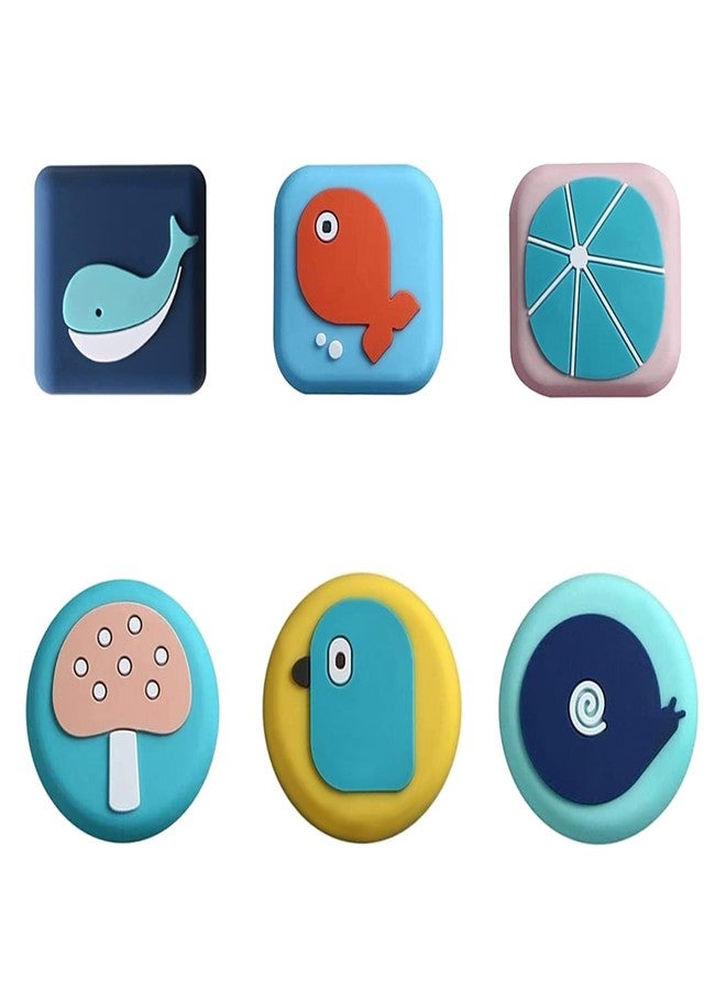 DORMICO Door Stop Wall Protector, Cartoon Silicone Crash pad, Used for Wall Protection and Muffler, Handle, Refrigerator Door, Cabinet (Pack of 6) - Image 1