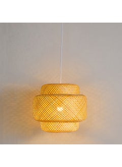 Home Box مصباح سقف معلق من الخيزران الطبيعي مع كابل 42 × 37 × 42 سم  - Image 2