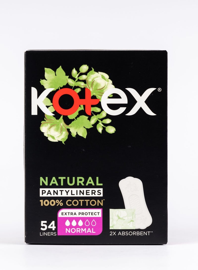 Kotex Cotton Natural Panty Liners With Normal Size 54 Pieces - Image 4