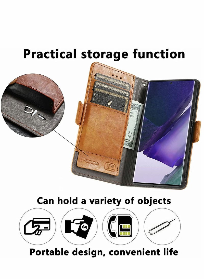 Captaintech Case for Samsung S22 Ultra case RFID Blocking Leather Wallet Phone Credit Card Holder sim Key Storage Flip Folio Shockproof Galaxy 6.8'' - Image 2