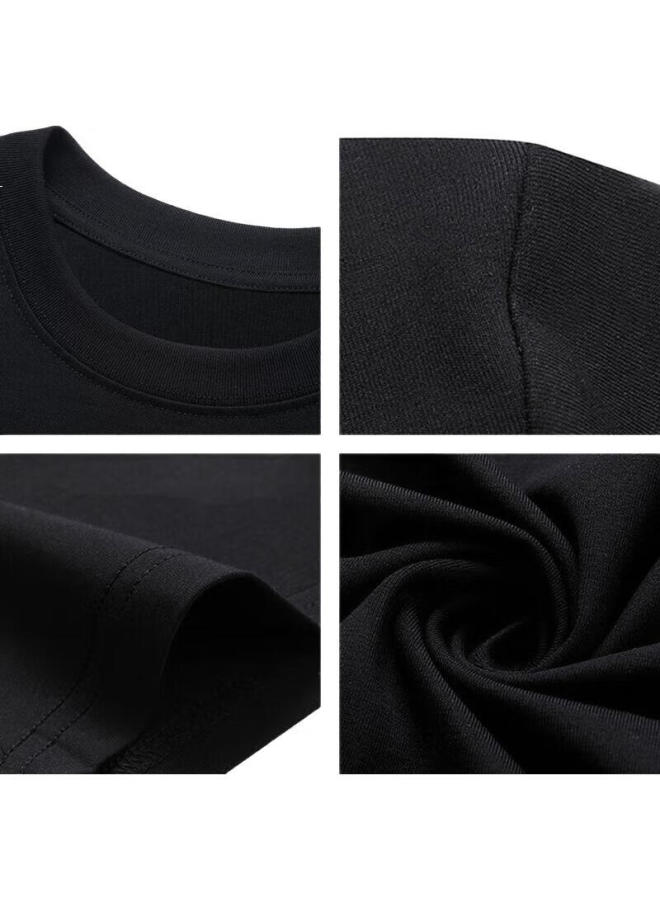 GENIOLAMODE Men'S Short Sleeve T-Shirt New Trend Brand Printed Men'S Short Sleeve Pure Cotton Loose Comfortable All-Match T-Shirt - Image 3