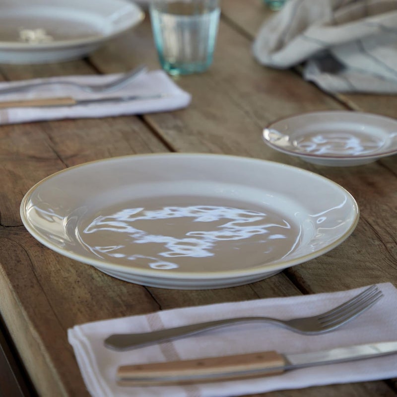 Costa Nova Ceramic Stoneware 11 Dinner Plate  Beja Collection White  Cream  Microwave  Dishwasher Safe Dinnerware  Food Safe Glazing  Restaurant Quality Tableware - Image 4