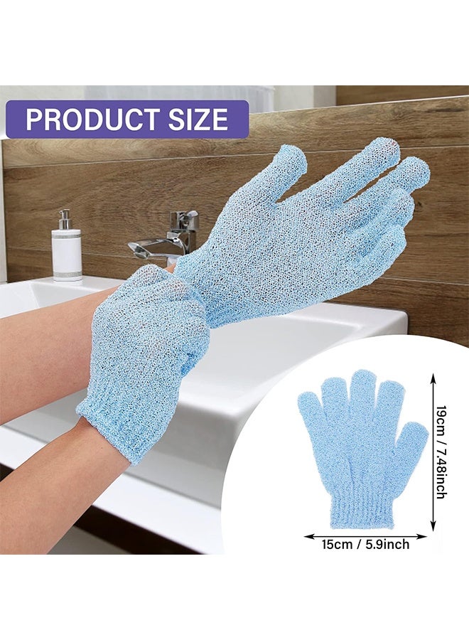 Lemon 3 Pair Bath Gloves for Shower Natural Loofah Exfoliating Wash Gloves for Body and Face, Dead Skin Remover, Double Sided Microfibre Shower Body Gloves for Adults and Kids  - Image 3