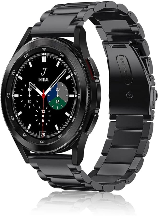 Fintie - Fintie Band Compatible with Samsung Galaxy Watch 5 Pro 45mm / Watch 5 & 4 40mm 44mm / Watch 4 Classic 42mm 46mm / Watch 3 41mm, 20mm Stainless Steel Metal Replacement Bracelet Strap Wrist Bands - Image 1