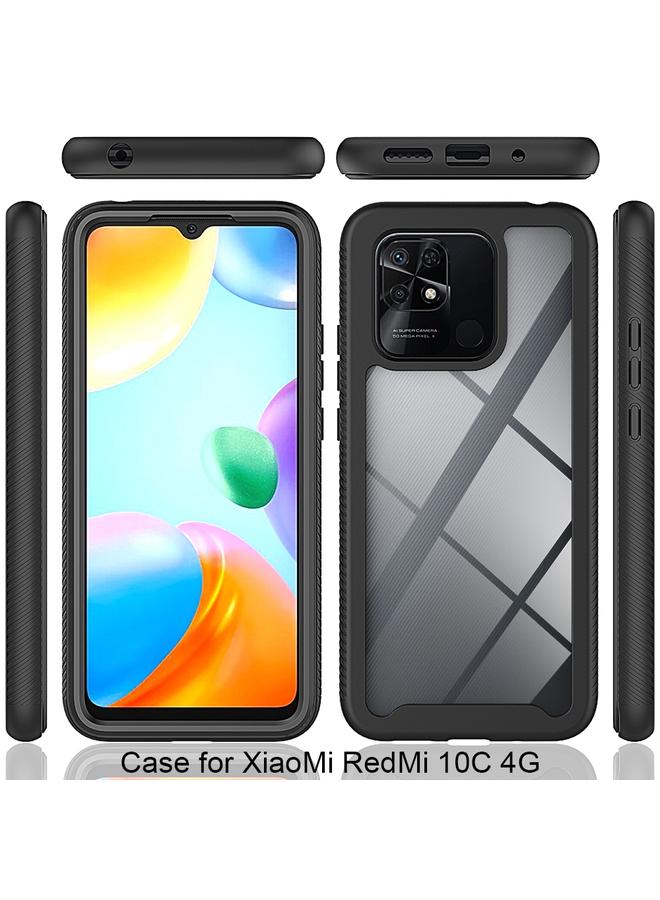 Green Tiger Xiaomi Redmi 10C Starry Sky Full Body Hybrid Shockproof Phone Case Frosted Pink - Image 2