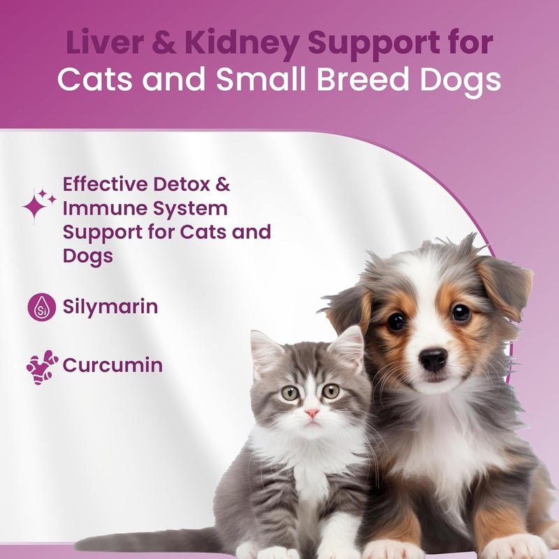 Bio PetActive Cat and Dog Liver & Kidney Support Supplement 100 Tablets - Image 2