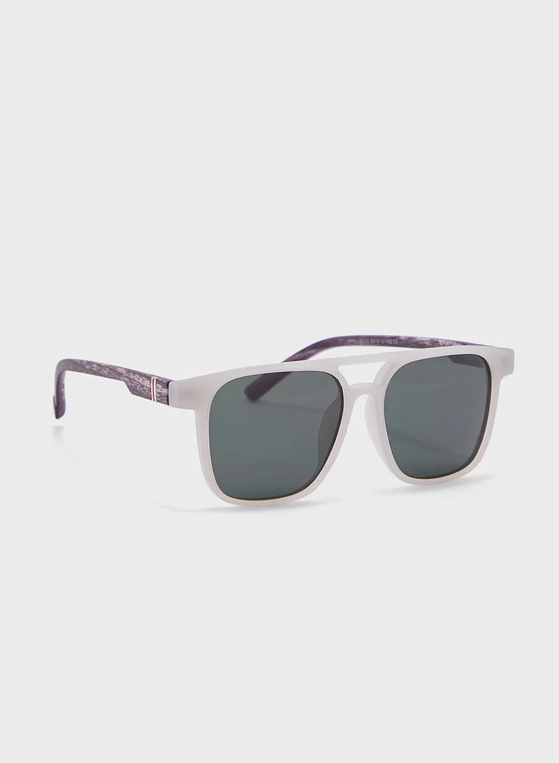 Robert Wood Polarized Lens Matt Finish Wayfarer Sunglasses