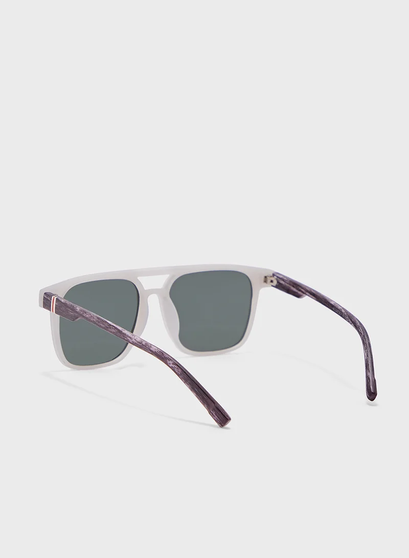 Robert Wood Polarized Lens Matt Finish Wayfarer Sunglasses
