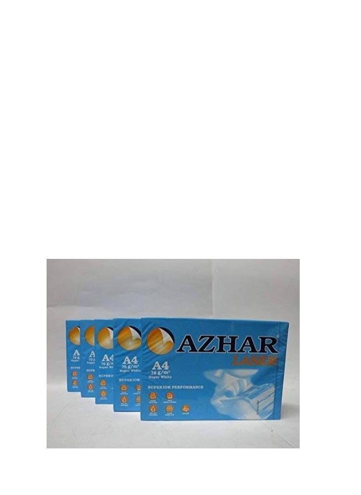 Azhar - Azhar White Premium A4 Paper 70gsm 5 Packs [2500 Paper] - Image 1
