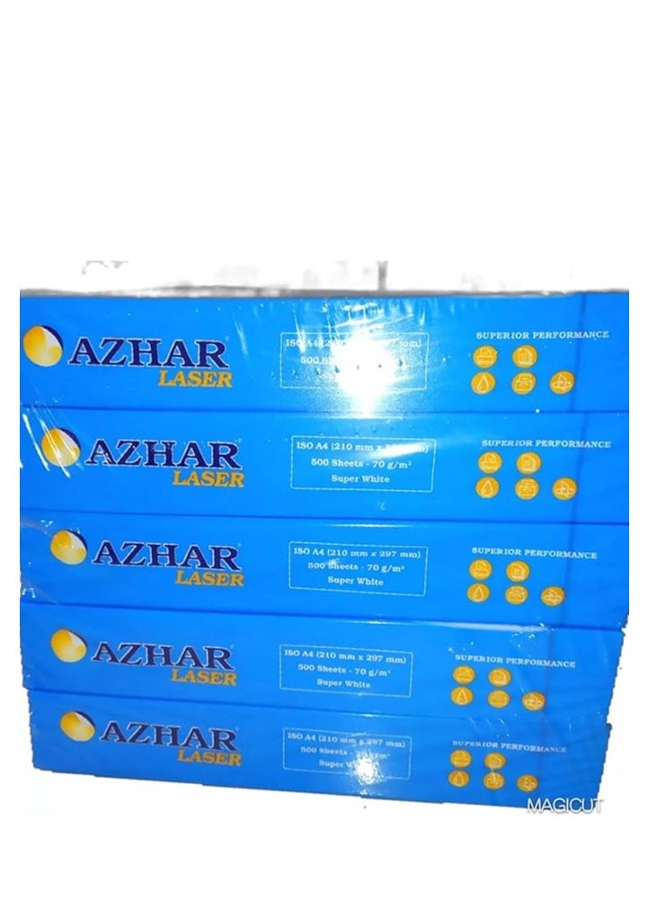 Azhar - Azhar White Premium A4 Paper 70gsm 5 Packs [2500 Paper] - Image 1
