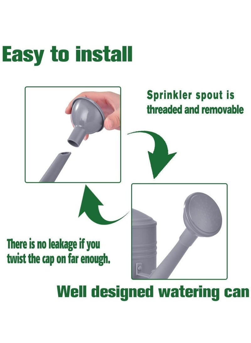 Zikra Watering Can for Indoor Plants, Small Long Spout with Sprinkler Head for Flower Outdoor House Plants Garden Flower 1/2 Gallon - Image 5