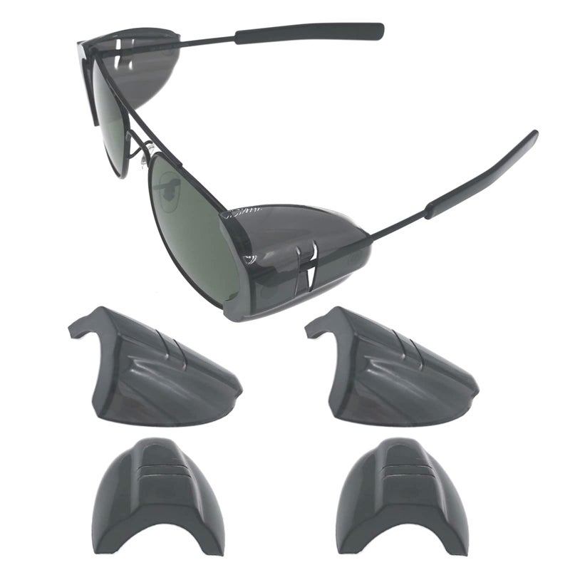KMDJG 2 Pairs Safety Glasses Side Shields,Slip on Side Shields, Fits Medium to Large Eyeglasses Frames（2 Pairs Transparent Black） - Image 5