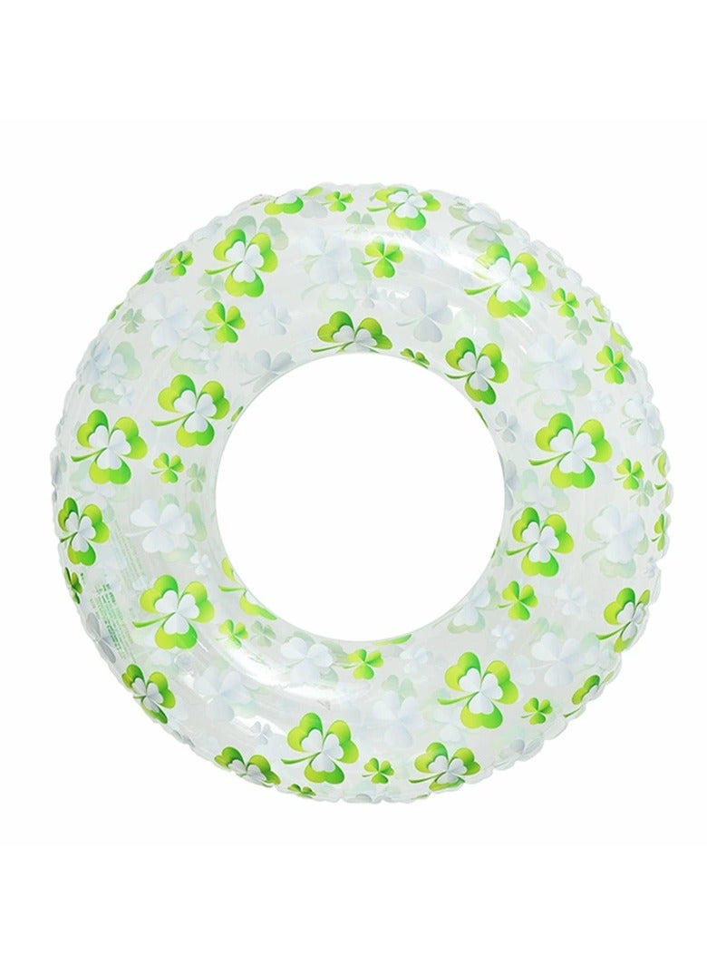 Goolsky 90cm Retro Clover Crystal Swim Ring – Double-Layer Inflatable PVC Tube for Adults - Image 1