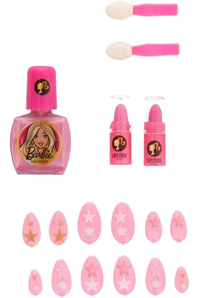 Barbie Big Handbag w/ Cosmetic Set Pretend & Dress Up For Girls, Multi color - [CRP-5671] - Image 5