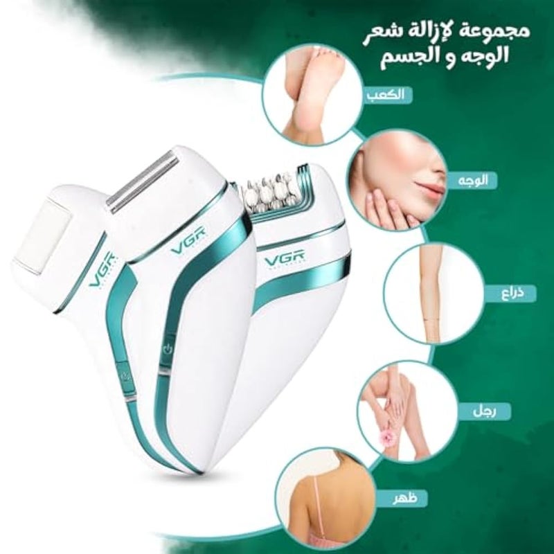 V-713 Epilator for Women, 18-Tweezer System with Built-In LED Light, Lady Shaver, Callus Remover, 50 Min Runtime - Image 3