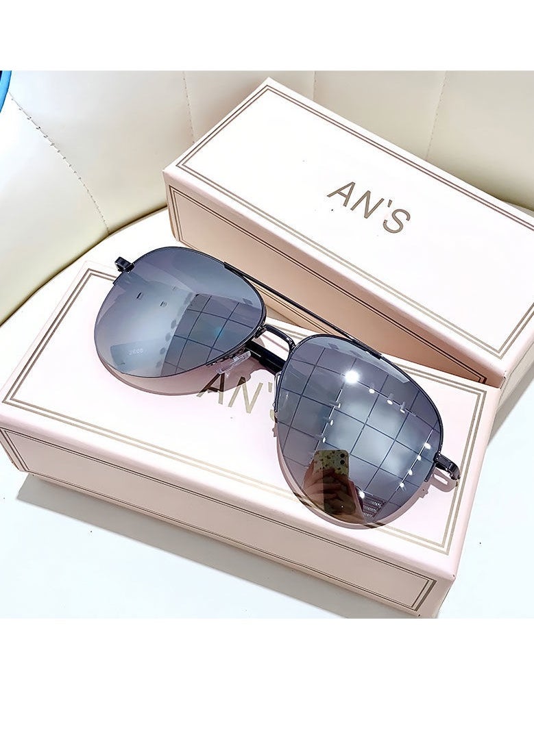 General Super cool men and women's high-end driving sunglasses, aviator sunglasses for driving, large frame frog mirror, big face sun glasses  - Image 1