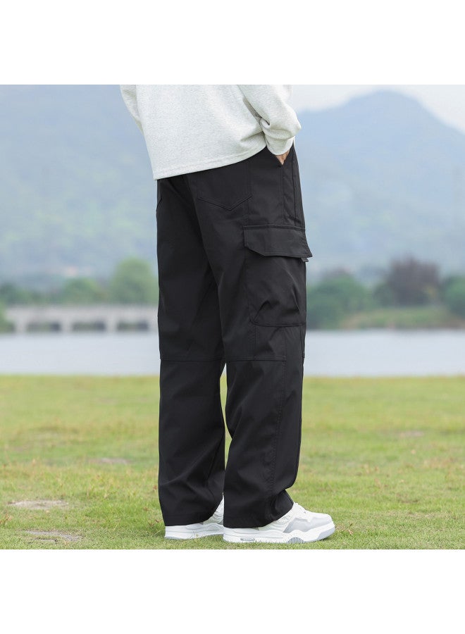 Tucano Men's Cargo Pants Outdoor Comfortable Versatile Loose Straight Leg Sweatpants Spring Autumn Drawstring Utility Parachute Casual Trousers - Image 5