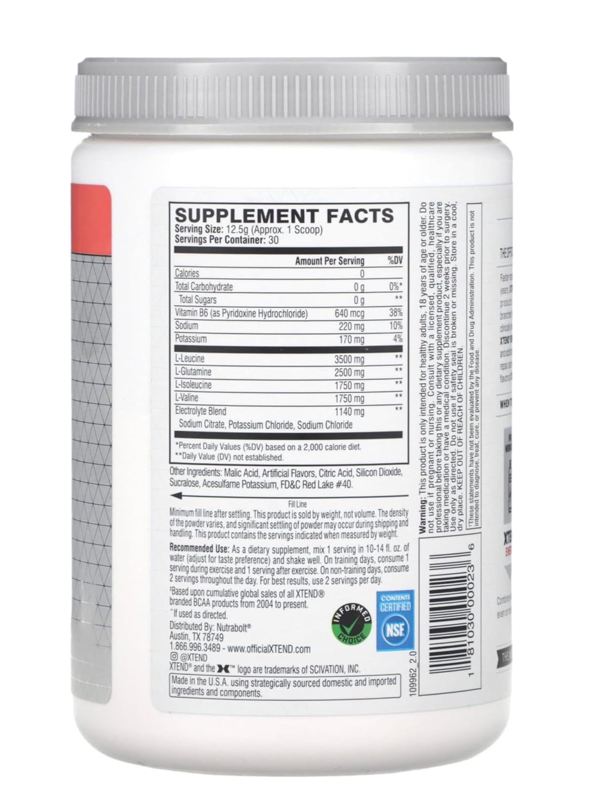 Xtend Watermelon Explosion Original BCAA Powder