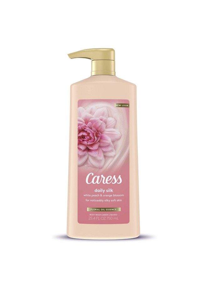 Caress Hydrating Body Wash With Pump For Noticeably Silky Soft Skin Daily Silk Extract And Floral Oil Essence 25.4 Oz - Image 1