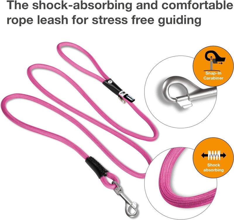 Curli Stretch Comfort Leash for Dogs - Fuchsia Medium - Image 2