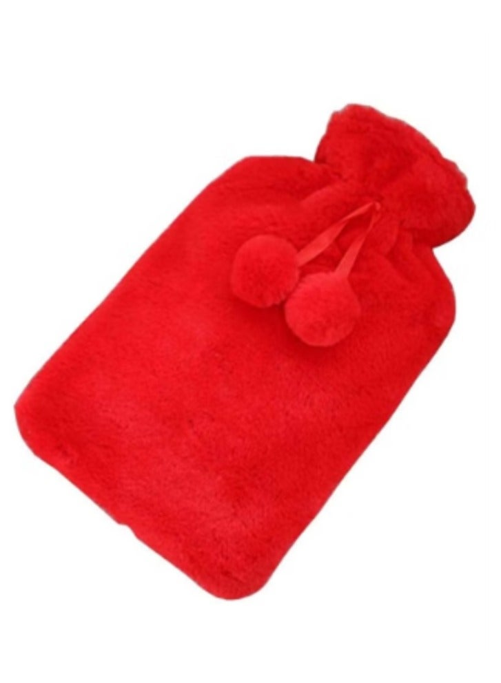 إسكدنيا قربة ماء مبطنة مع غطاء ناعم أحمر/أزرق/اخضر - Image 2