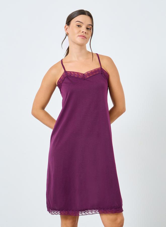 ستايلي قميص نوم بتفاصيل دانتيل - Image 2