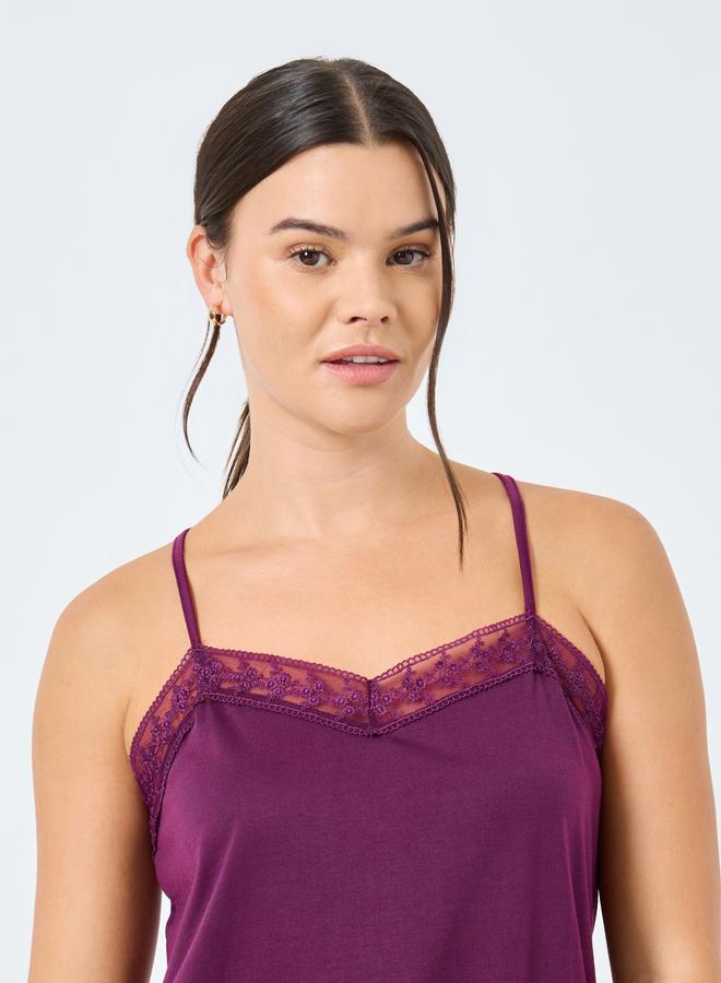 ستايلي قميص نوم بتفاصيل دانتيل - Image 3