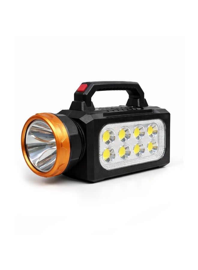كشاف بحث LED محمول وقابل لإعادة الشحن طراز NY-9801C، مزود بلوح شمسي، وخاصية الشحن السريع عبر منفذ Type-C، و3 أوضاع للإضاءة؛ مصباح يدوي عالي القوة مخصص للتخييم، وحالات الطوارئ، والأنشطة الخارجية، وصيد الأسماك، وأعمال البناء - Image 1