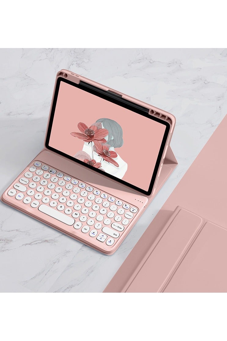 general for Huawei matepad 11.5S Keyboard Case, Cute Round Keys Detachable Wireless Keyboard with Slim Cover and Pencil Holder for Huawei matepad 11.5S 2024