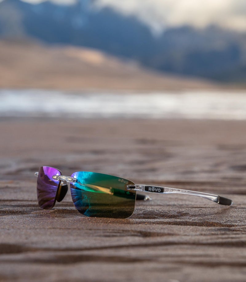 Revo Sunglasses Descend N: Polarized Lens Filters UV, Rimless Rectangle Frame, Black Frame with Graphite Lens - Image 5
