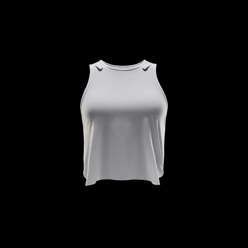 Nike White Women's AeroSwift Dri-FIT ADV Cropped Running Tank Top for Women | Best Price UAE
