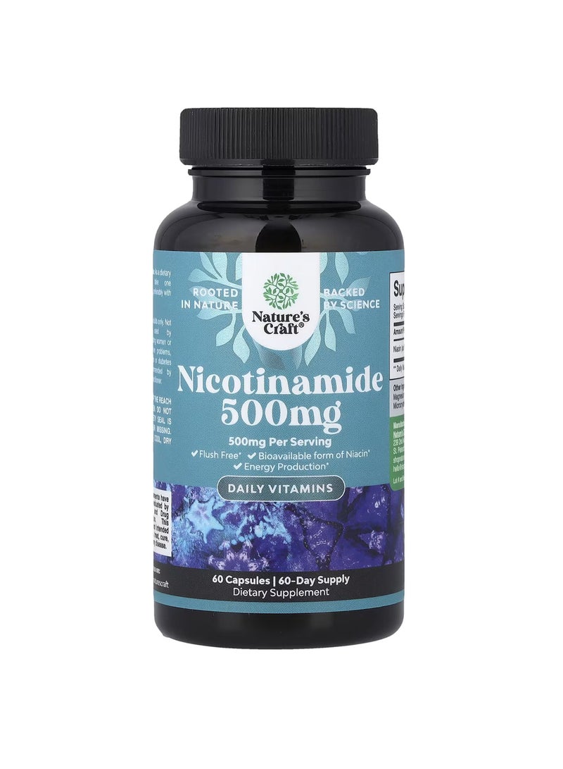 Nature's Craft Nicotinamide , 500 mg , 60 Capsules