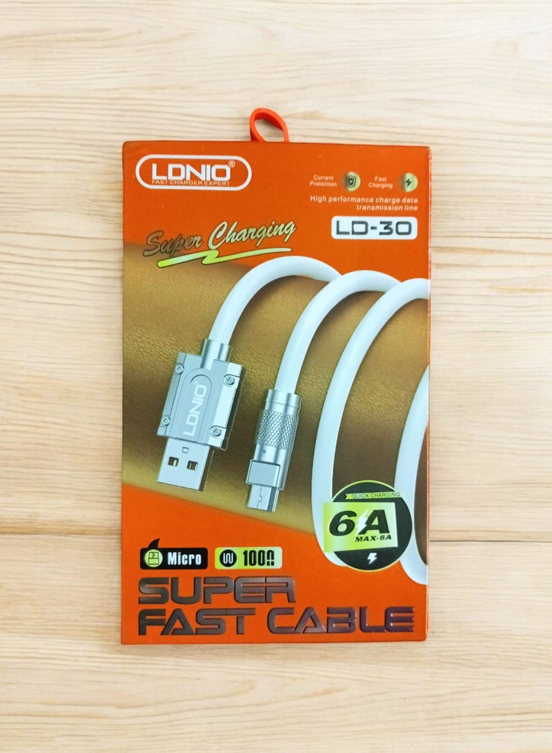 لدنيو وصلة شحن فائق السرعة 6 امبير مايكرو عالي الجودة - Image 2