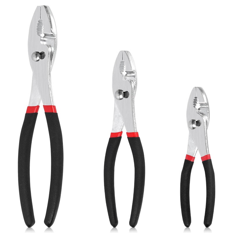 Tanstic 3Pcs 6 8 10 Slip Joint Pliers Set Heavy Duty Carbon Steel SlipJoint Pliers with Non Slip Handle