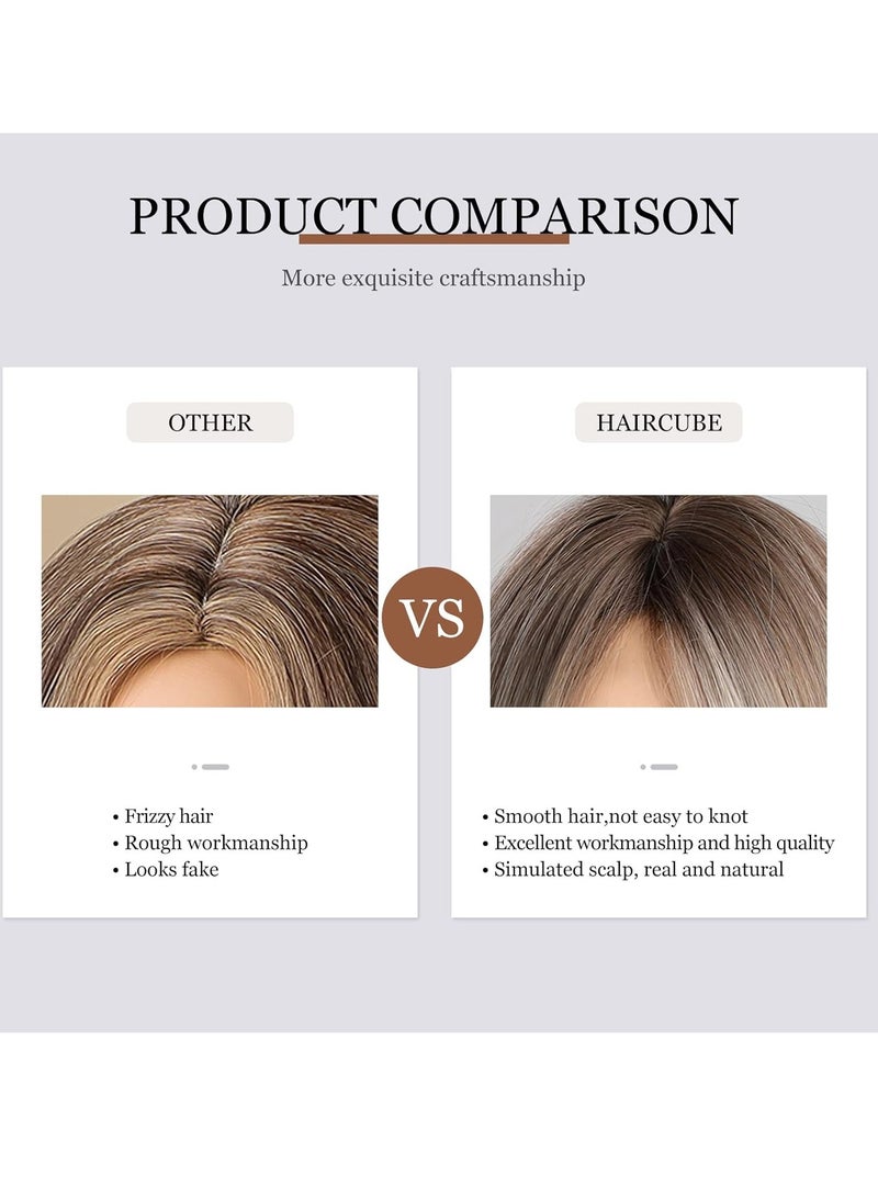 ETG Grey Blonde Wigs for Women,Long Layered Ombre Wigs with Bangs Heat Resistant Synthetic Fibre Wigs(pelucas de cabello natural) - Image 3