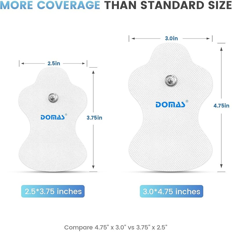دوماس DOMAS 6 Pcs Large TENS Electrode Pads for Omron TENS Units Only, 4.75 x 3.0, Not for PM311/PM800 - Image 4