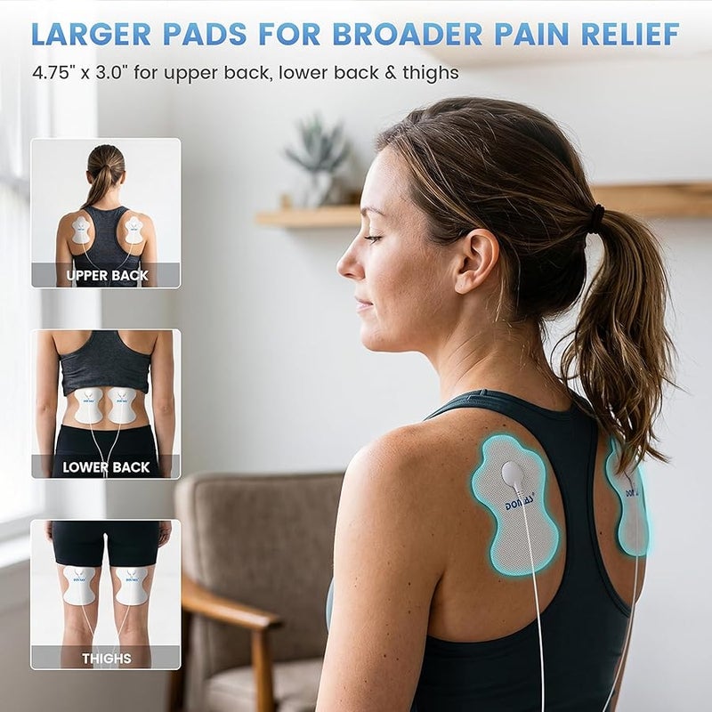 دوماس DOMAS 6 Pcs Large TENS Electrode Pads for Omron TENS Units Only, 4.75 x 3.0, Not for PM311/PM800 - Image 2