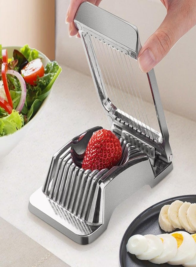 Restynic Egg Slicer for Hard Boiled Eggs, Easy Cutting Grid with Brush, Perfect for Salads & Sandwiches, Quick and Easy Kitchen Tool - Image 2