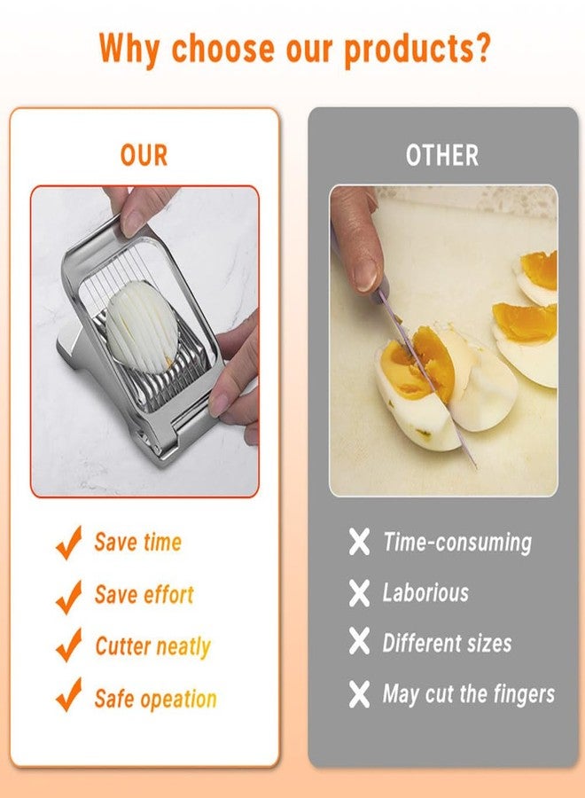 Restynic Egg Slicer for Hard Boiled Eggs, Easy Cutting Grid with Brush, Perfect for Salads & Sandwiches, Quick and Easy Kitchen Tool - Image 5